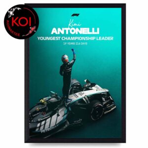 Kimi Antonelli Youngest Championship Leader Formula 1 Mercedes-AMG PETRONAS F1 Team Home Decor Poster Canvas
