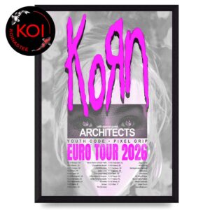 Korn 2026 Euro Tour Dates Youth Code Pixel Grip With Architects Home Decor Poster CanvasKorn 2026 Euro Tour Dates Youth Code Pixel Grip With Architects Home Decor Poster Canvas