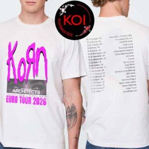 Korn 2026 Euro Tour Dates Youth Code Pixel Grip With Architects Two Sided T-Shirt