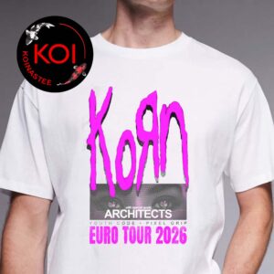 Korn 2026 Euro Tour Youth Code Pixel Grip With Architects Unisex T-ShirtKorn 2026 Euro Tour Youth Code Pixel Grip With Architects Unisex T-Shirt