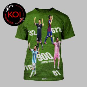 Leonel Messi 900 Career Goals All Over Print T-Shirt