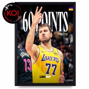 Luka Doncic 60 Points Game By Laker Since Kobe Game Home Decor Poster Canvas