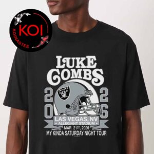Luke Combs x Las Vegas Raiders 2026 Tour March 21st Exclusive T-Shirt