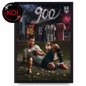 Messi 900 Career Goals Goat Home Decor Poster Canvas