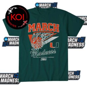 Miami Hurricanes Men’s Basketball 2026 March Madness Retro Unisex T-Shirt Hoodie