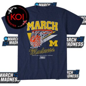 Michigan Wolverines Men’s Women’s Basketball 2026 March Madness Retro Unisex T-Shirt Hoodie