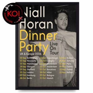 Niall Horan Dinner Party Live On Euro UK Tour Dates 2026 Home Decor Poster Canvas