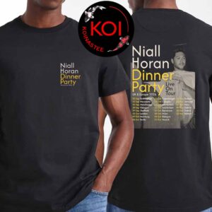 Niall Horan Dinner Party Live On Euro UK Tour Dates 2026 Two Sided T-Shirt