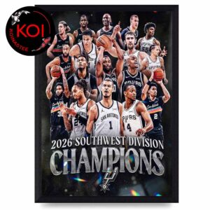 San Antonio Spurs 2026 Southwest Division Champions Home Decor Poster Canvas