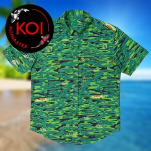 Teenage Mutant Ninja Turtles Items Pizza Oozevelts Green Pattern Hawaiian Shirt