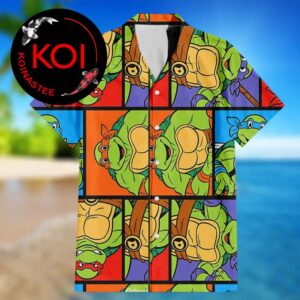 Teenage Mutant Ninja Turtles Leo Raph Donnie Mikey Comic Pattern Hawaiian Shirt