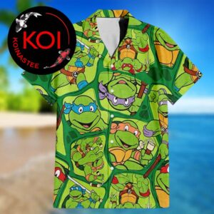Teenage Mutant Ninja Turtles Leo Raph Donnie Mikey Pattern Hawaiian Shirt