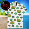 Teenage Mutant Ninja Turtles Leo Raph Donnie Mikey Pizza Pattern White Hawaiian Shirt