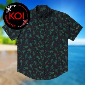 Teenage Mutant Ninja Turtles Leo Raph Donnie Mikey Showdown with The Shredder Hawaiian Shirt