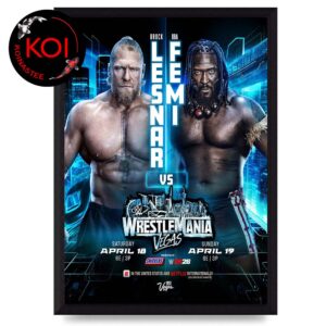 The Beast vs The Ruler Wrestle Mania Vegas 2026 April 18th 19th Home Decor Poster Canvas
