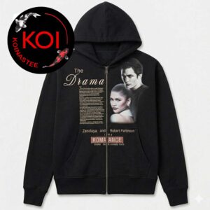 The Drama Wedding A24 Chapel Zendaya And Robert Pattinson Zip Up Hoodie