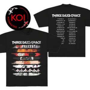 Three Days Grace 2026 Album Stripe Tour Dates Two Sided T-Shirt