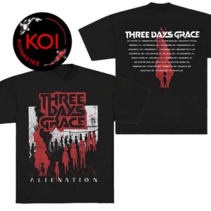 Three Days Grace 2026 Alienation Tour Dates Two Sided T-Shirt