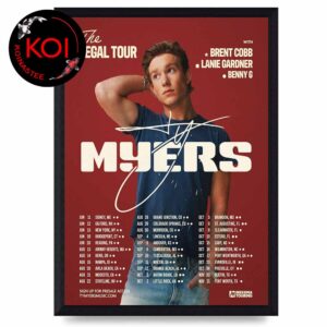 Ty Myers 2026 The Legal Tour Dates Home Decor Poster Canvas