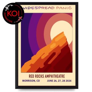 Widespread Panic Red Rock Amphitheatre 2026 Morrison CO June 26 27 28 Home Decor Poster Canvas