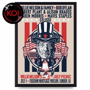Willie Nelson 4th Of July Picnic 2026 Home Decor Poster Canvas