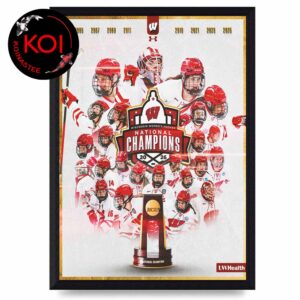 Wisconsin Women’s Hockey 2026 NCAA National Champions Home Decor Poster Canvas