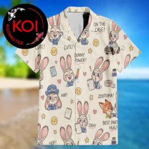 Zootopia Judy Hopps Cute Bunny Power Vintage Hawaiian Shirt
