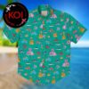 Zootopia Nick Wilde Judy Hopps Bogo Blue Summer Hawaiian Shirt
