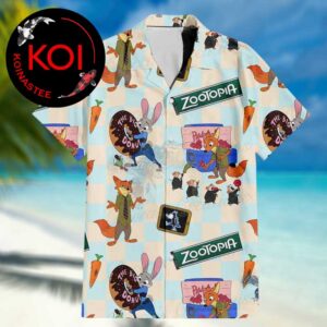Zootopia Nick Wilde Judy Hopps Logo Summer Vibes Hawaiian Shirt
