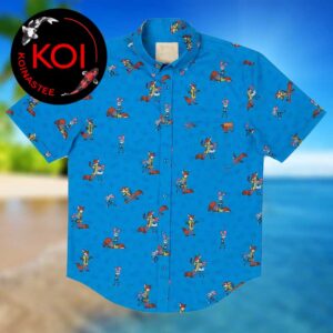 Zootopia Nick Wilde Judy Hopps Paw And Order RSVLTS Blue Hawaiian Shirt