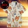 Zootopia Nick Wilde Judy Hopps Summer Vibes Yellow Hawaiian Shirt