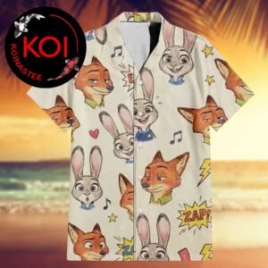 Zootopia Nick Wilde Judy Hopps Vintage Hawaiian Shirt