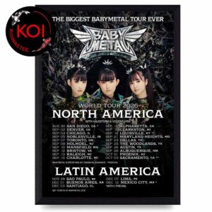 Babymetal North American Latin 2026 Tour Dates Home Decor Poster Canvas