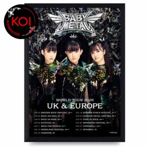 Babymetal UK Europe 2026 Tour Dates Home Decor Poster Canvas