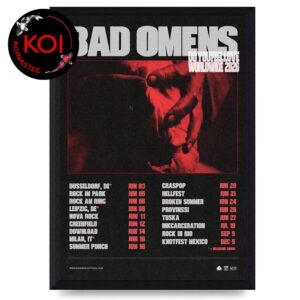 Bad Omens 2026 Tour Dates Europe Do You Feel Love Worldwide Home Decor Poster Canvas