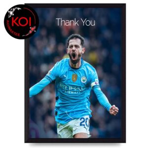 Bernardo Silva Thank You For Memories Leave Manchester City Home Decor Poster Canvas