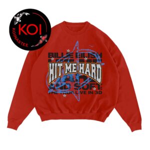 Billie Eilish Live in 3D Embroidered Star Crewneck