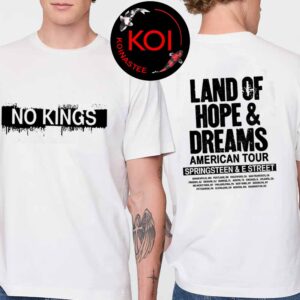 Bruce Springsteen No King 2026 Land Of Hope And Dreams American Tour Dates Two Sided T Shirt