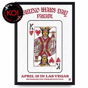 Bruno Mars Las Vegas 2026 Allegiant Stadium April 10th 11th Home Decor Poster Canvas
