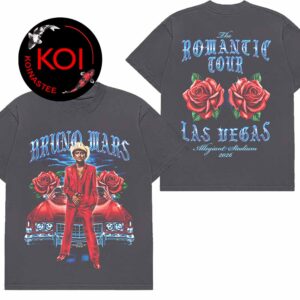 Bruno Mars Las Vegas The Romantic Tour Limited Edition Two Sided T-Shirt