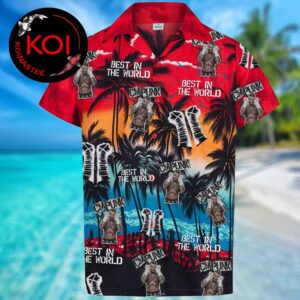 CM Punk Best In The World WWE Logo Sunset Beach Aloha Hawaiian Shirt