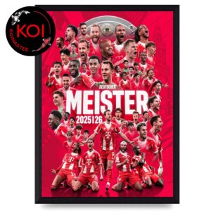 FC Bayern Munchen Deutcher Meister 2026 Home Decor Poster Canvas