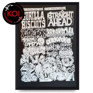 Gorillaz Biscuit Straight Ahead Brooklyn Monarch 2026 April 26th Home Decor Poster Canvas