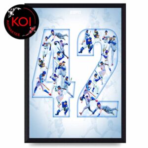 Jackie Robinson Celebrates The Legacy 42 Los Angles Dodgers MLB Home Decor Poster Canvas