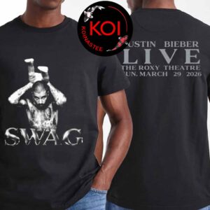 Justin Bieber The Roxy Theatre 2026 SWAG Two Sided T-Shirt