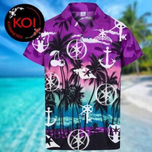 Katseye Logo Charm Pattern Sunset Summer Hawaiian Shirt
