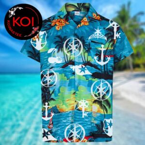 Katseye Logo Charm Pattern Sunset Summer Vibes Hawaiian Shirt