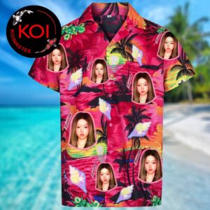 Katseye Yoonchae Tropical Summer Sunset Aloha Hawaiian Shirt