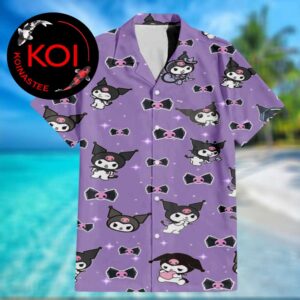 Kuromi Hair Bow Purple Summer Aloha Hawaiian Shirt