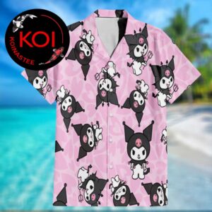 Kuromi Heart Pink Summer Aloha Hawaiian Shirt